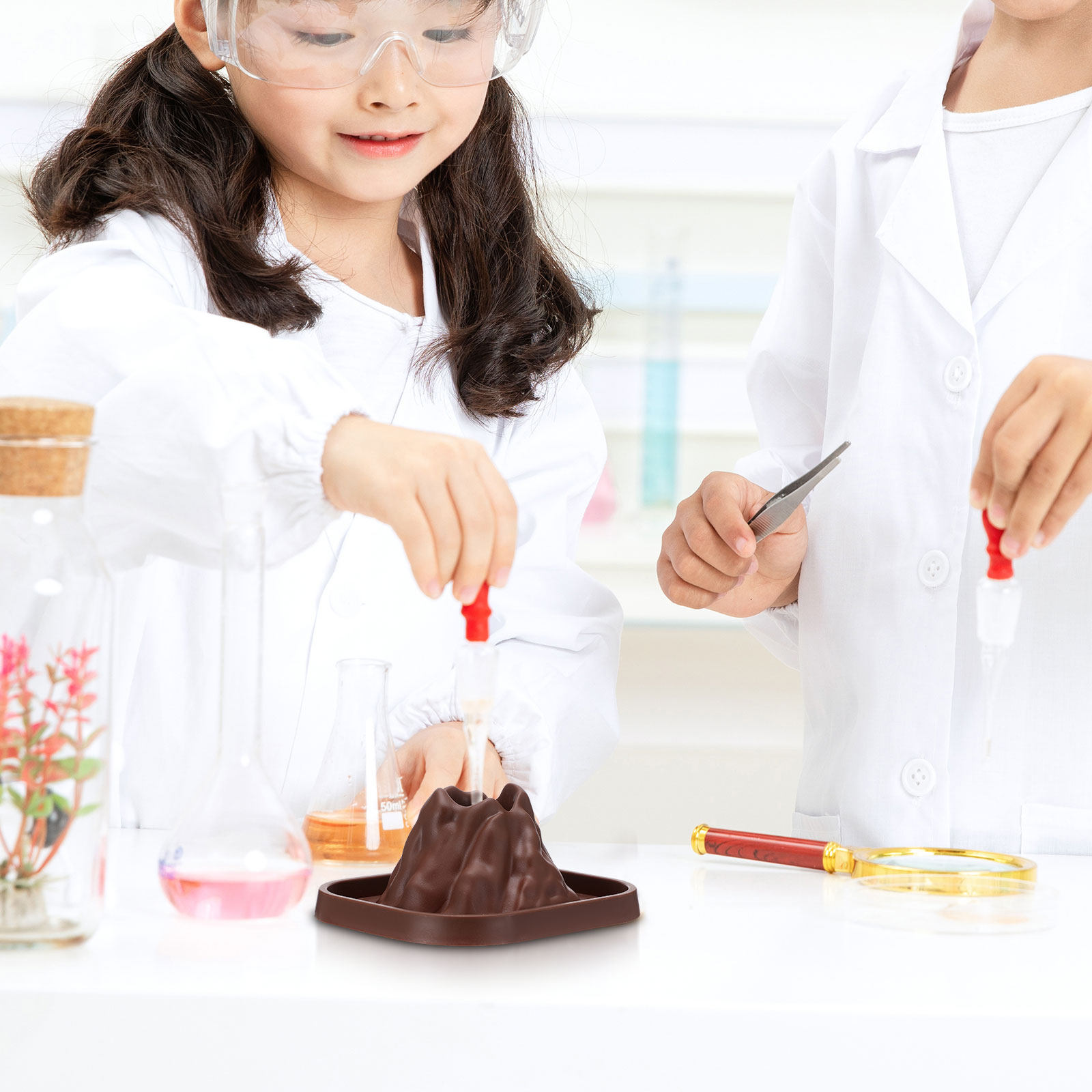 Science Kit Volcano - Kit de 10 Moldes de Volcán