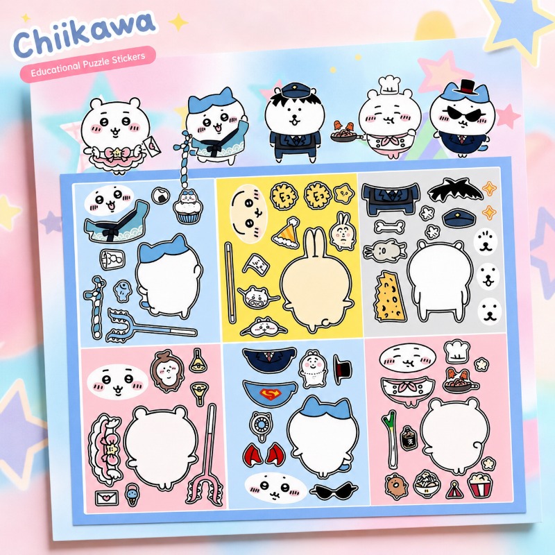 Kids Education Learn Tv - Pegatinas educativas de Anime Chiikawa, adhesivo